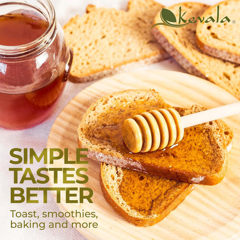 14 oz Kevala Organic Raw Oaxaca Honey - Gluten Free Honey with no Additives in a Glass Jar, Deliciously Sweet