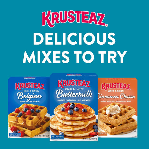 15g 20 oz (Pack 8) Krusteaz Protein Buttermilk Pancake and Waffle Mix, Protein Per Serving, Boxes