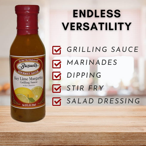 Braswells Key Lime Margarita Grilling Sauce - 12 Fluid Ounce with Cilantro