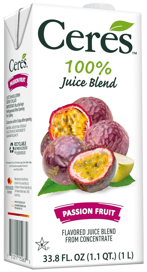 Ceres 100% All Natural Pure Fruit Juice Blend, Passion Fruit - Gluten