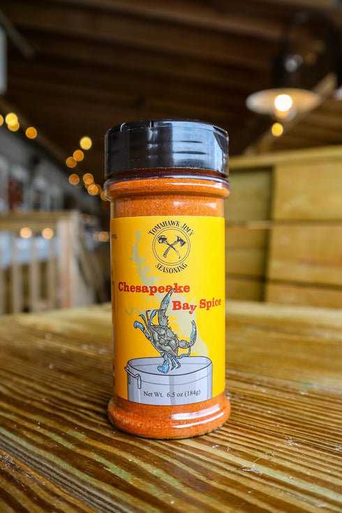 Tomahawk Jim's (Pack 4) 6.5 oz Tomahawk Jims Chesapeake Bay Spice of Maryland Seafood Seasoning for Steamed Blue Crabs