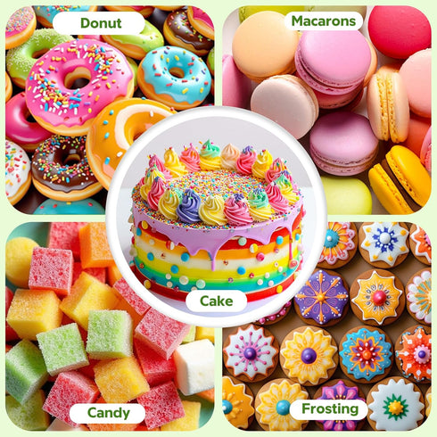 Set 6 (10ml/0.35 oz) Natural Food Coloring - FD&C & Artificial Dye Free, Gluten-Free, Colors Fl. Dye Free Food