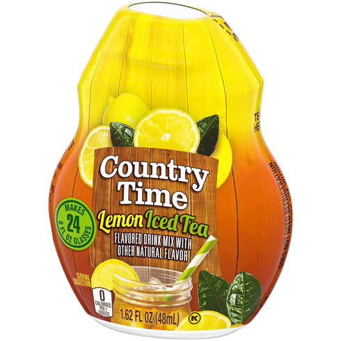 Country Time Sugar-Free Lemon Iced Tea Liquid Water Enhancer, Zero Calories, 1 Count, 1.62 fl oz