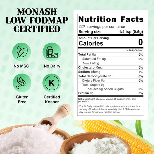 Smoke n Sanity Essence of Onion Salt, Certified Low FODMAP Seasonings, Gluten Free, Kosher, Dairy Free, 3.5 Ounce Shaker