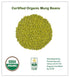 Organic Mung Beans (Green Gram) - Prewashed & Ready to Cook - Non-GMO