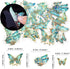 Ercadio 30 PCS Dazzling Sticker Butterfly Cake Toppers, Waterproof Arts Cupcake Picks for Baby Shower Birthday Wedding