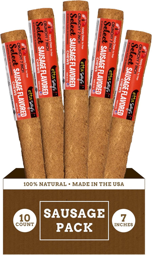 etta says! 7" Select Crunchy Dog Chews - Rawhide-Free Dog Treats -