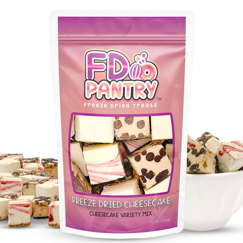 Freeze Dried Cheesecake Bites New York Style 4.1oz - Caramel, Chocolate Chip
