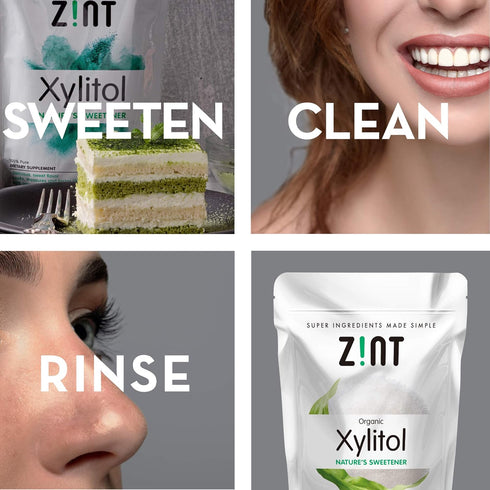 (5 lbs): 80 Zint Organic Xylitol Sweetener USDA Certified Natural Sugar Free Substitute, Non GMO, Low Glycemic Index