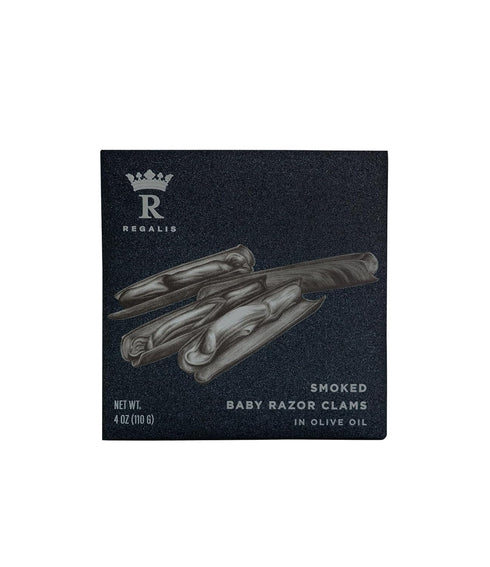 Regalis Conservas, Smoked Baby Razor Clams, Spanish Tinned Seafood