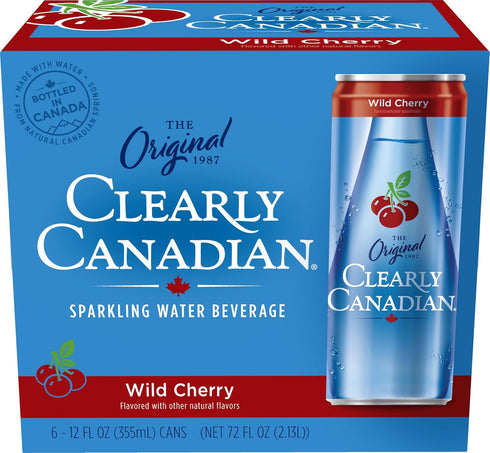 6pk Clearly Canadian Wild Cherry Cans