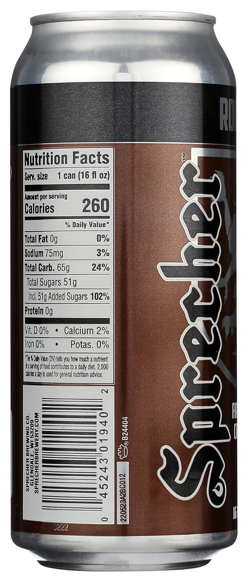 Sprecher 16 (Pack 12) Root Beer Soda, Kosher, Fluid Ounce