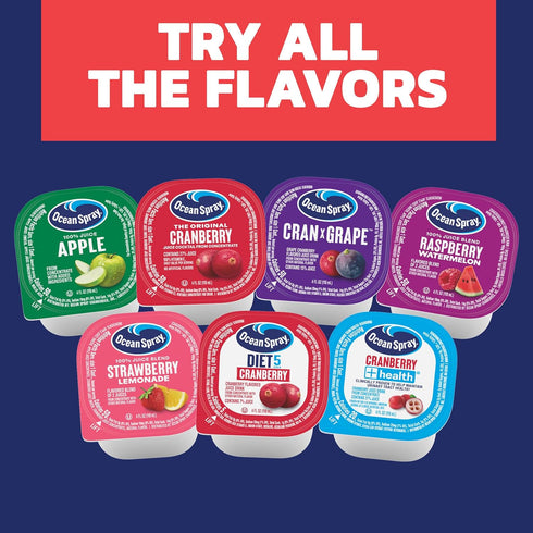 4 Fl.Oz, (Pack 48) Ocean Spray Juice Cups, Diet Cranberry