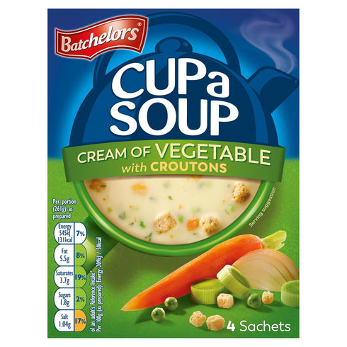 Batchelors Cream of Vegetable Soup with Croutons - Convenient Cup a Soup