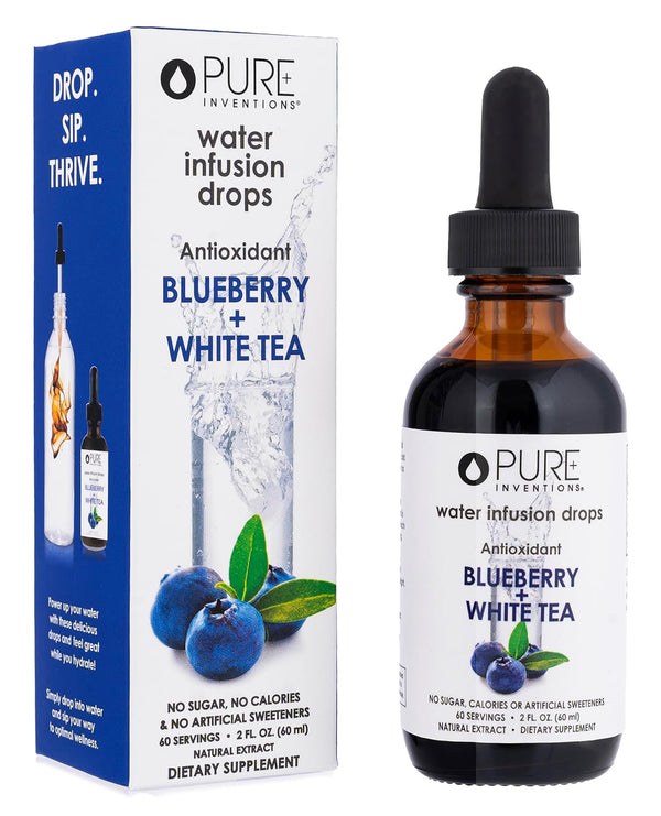 Pure Inventions - Blueberry & White Tea Water Infusion Drops - Antioxidants