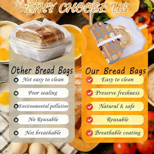 Sourdough Starter Bakery Reusable Bread Wrap Sketch Pastry Breakfast Waterproof Sandwich Wrap Graduation Housewarming