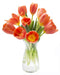 Blooms2Door - Bouquet of 10 Orange Tulips (Farm-Fresh) with Vase - Fresh