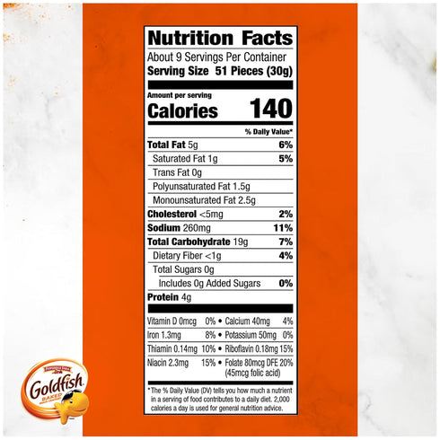 10 Oz Goldfish Crackers, Flavor Blasted Xtra Cheddar Crackers, Family Size, Bag