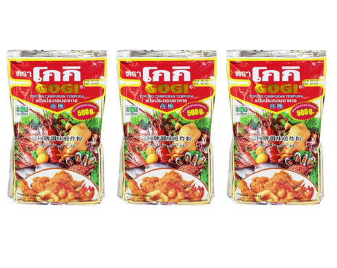 Gogi Tempura Flour Batter Mix 500g (3 Pack, Total of 3.3lbs)