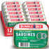 Bumble Bee Sardines in Oil, 3.75 oz Tin (Pack of 12) -
