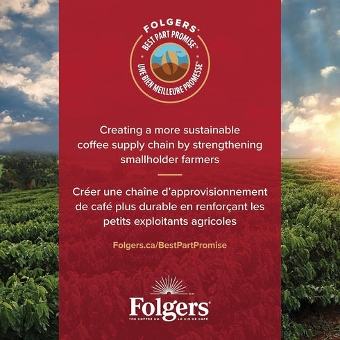 816g Folgers Classic Roast Medium Dark Roast, Ground Coffee, Canister