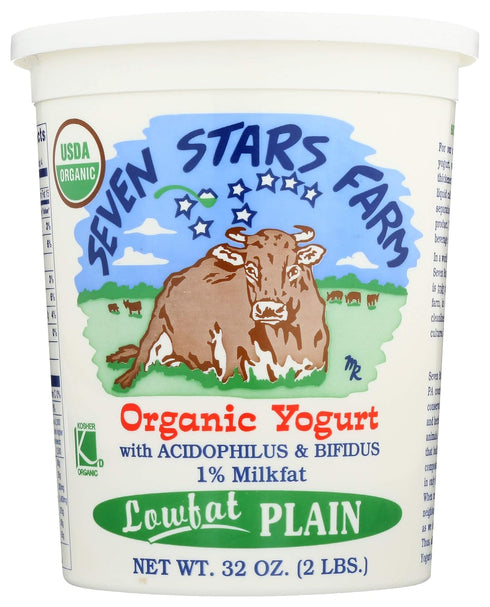 Seven Stars Bakery Seven Stars Dairy Yogurt, Low-fat Plain, 32 oz (frozen)