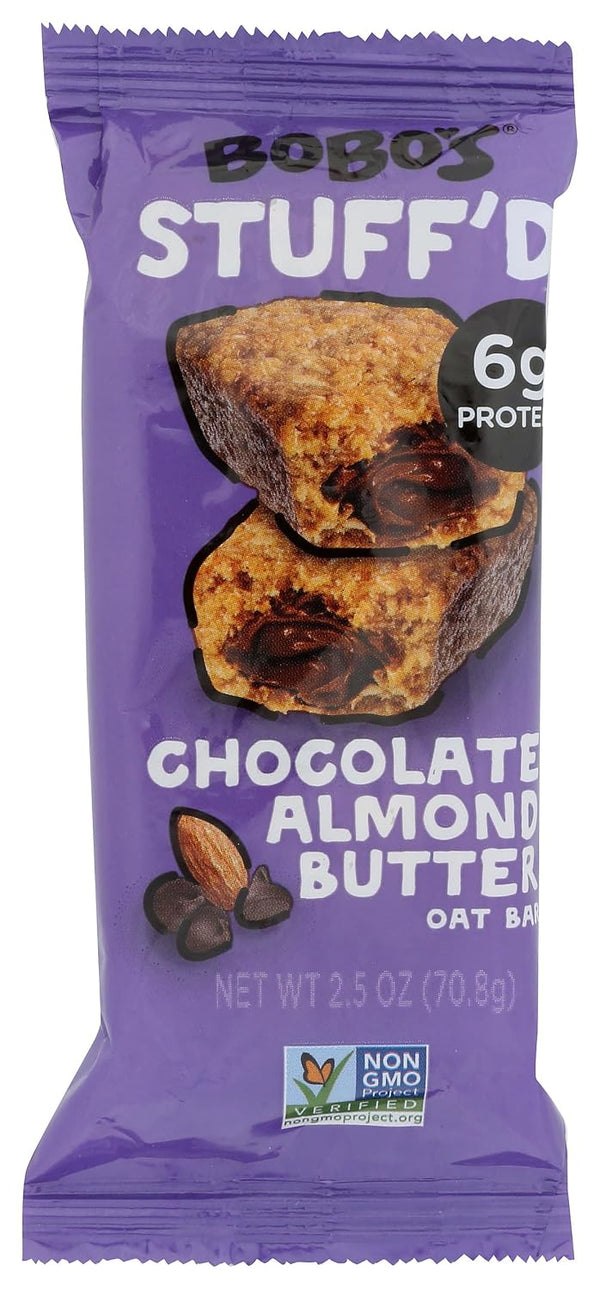 Bobos Oat Bars Bobo's Stuffed Chocolate Almond Butter Oat Bars, Gluten Free, 2.5 Ounces (Pack