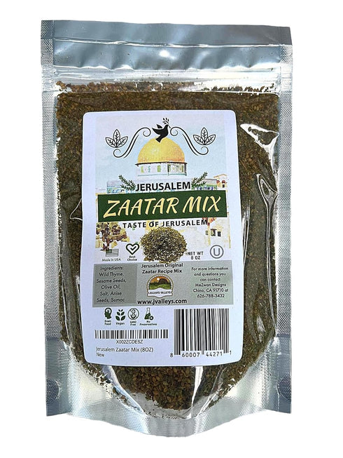Jerusalem Zaatar Spice Mix by Julian’s Valleys, 8OZ, Made with Natural Herbs and Pure Sumac, No Preservatives