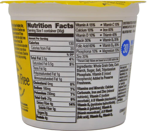 General Mills 1.3oz Cups(6-Pack) Cheerios Breakfast Cereal, Six Single-Serve