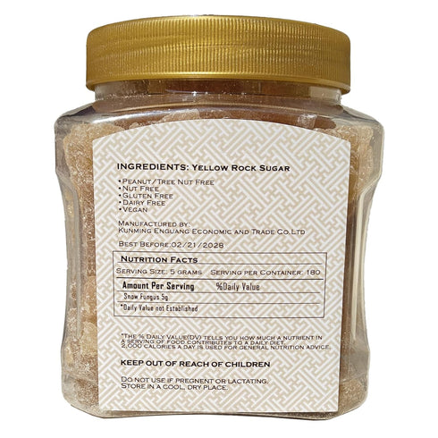 LUCENTIS (2lb) Natural Rock Sugar Crystals, Traditional Yellow Crystal Sugar, No Additives
