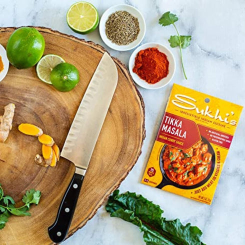 3oz (Pack 6) 84 Sukhi's Indian Curry Paste - Chicken Tikka Masala Sauce of Servings - Gluten Free Food Indian Curry