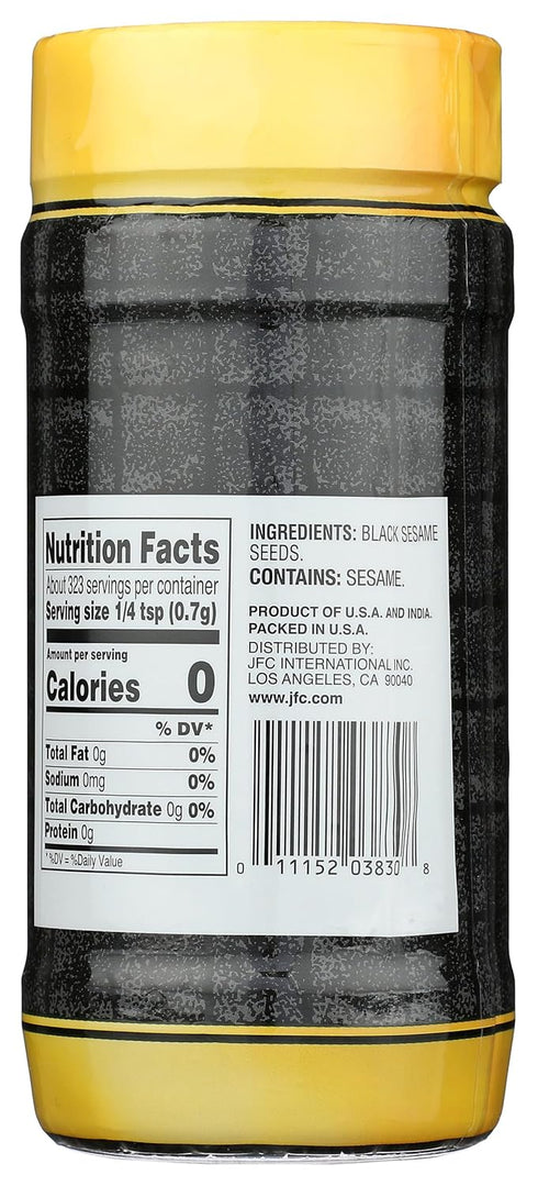 JFC Roasted Black Sesame Seeds Iri Goma, 8 oz