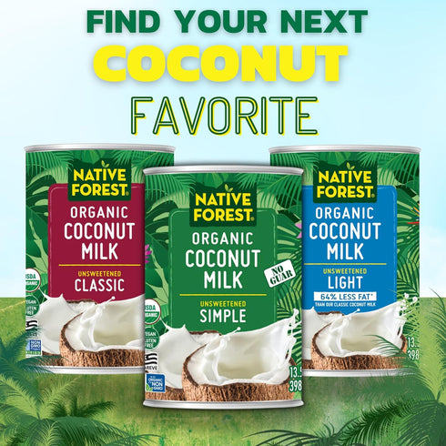Native Forest Organic Unsweetened Premium Coconut Cream, 5.4 Fl Oz, Dairy Free, Non-GMO, USDA Organic, Heavy Cream