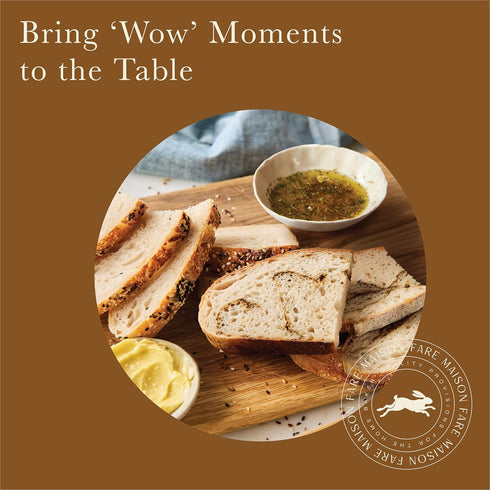 Set 3 Set of Artisan Bread Seasoning Mixes Garlic Herbs with Black Garlic, Seed Blend, and Toasted Onion With Lemon |
