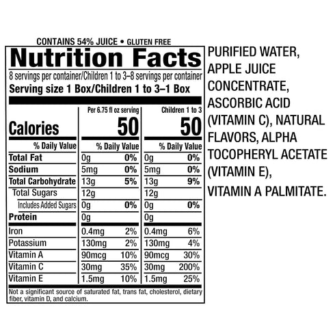 6.75 Oz 32 Count (4 Packs 8), 40% 100% Mott's For Tots Apple, Fl Boxes, Of Juice With Purified Water, Good Source