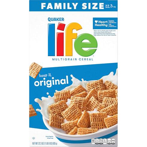 22.3OZ Quaker Life Original Cereal, Box