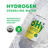 12 Pack (12oz oHy Hydrogen Sparkling Water Magnesium & Antioxidant Hydration, Zero Sugar, Zero Calories, Lemon Lime