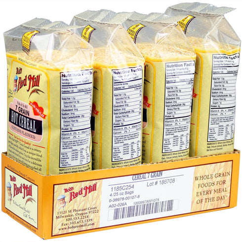 7 25 (Pack 4) Bob's Red Mill Grain Hot Cereal, Ounce