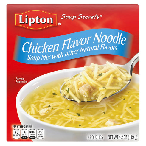 SOUP SECRETS Lipton Instant Soup Mix Chicken Flavor Noodle For a Warm Cup of