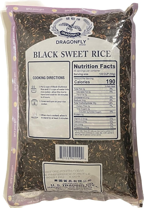 Dragonfly 5-Pound, 80.0Ounce Black Sweet Rice