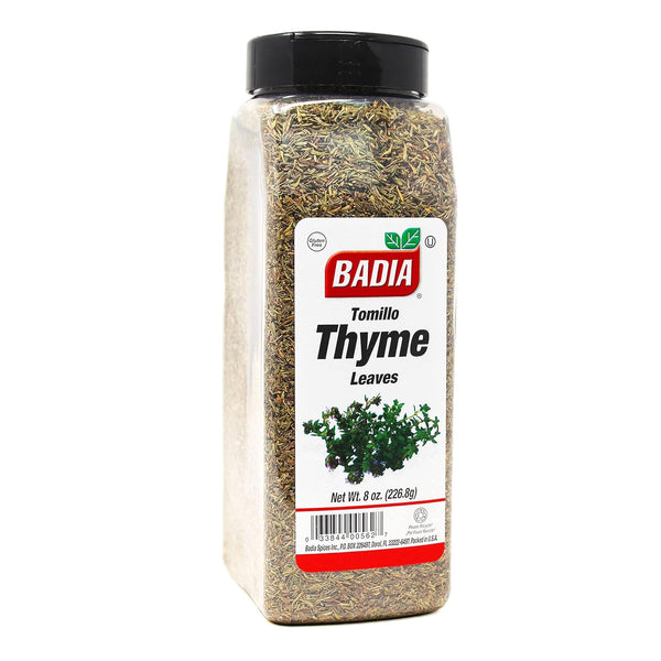 Badia Whole Thyme Leaves, 8 oz - Dried Herb for Cooking, Seasoning,