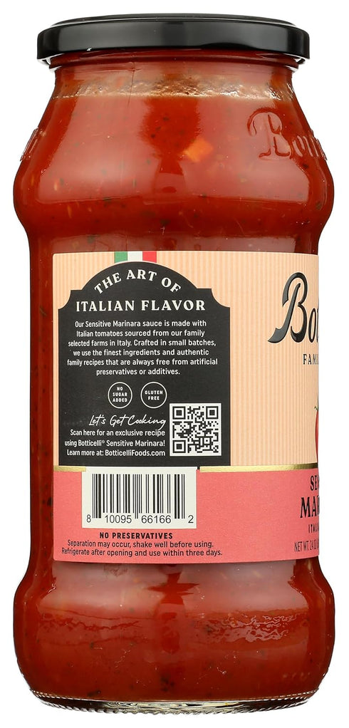 24 Botticelli, Sauce Marinara Sensitive Organic, Ounce