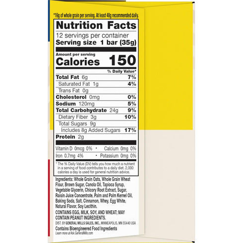 12 14.88 oz Nature Valley Soft Baked Oatmeal Squares, Cinnamon Brown Sugar, Bars