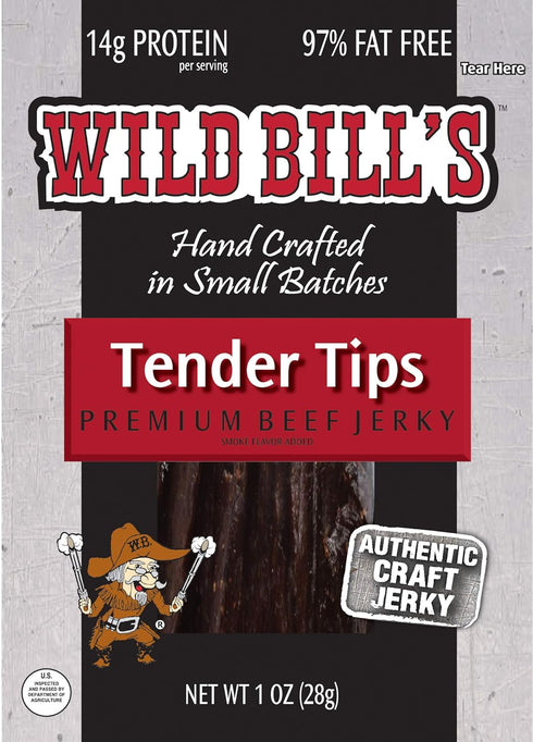 Wild Bills Hickory Smoked Beef Jerky 1 Ounce Packs (8 count)