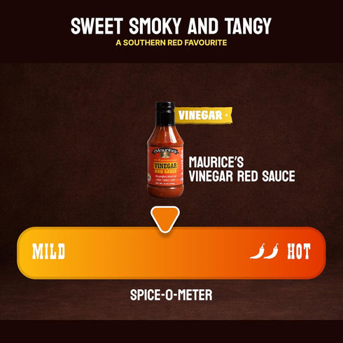 18oz (Pack 2) Maurices Gourmet Blend Vinegar BBQ Sauce Sweet & Savoury Carolina with Smoke Authentic Southern Carolina