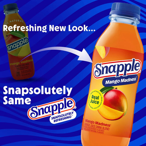 16 oz 6 pack Snapple Mango Madness, fl recycled plastic bottle