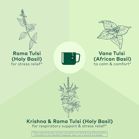 Immune 18 2 Pack Organic India Original Tulsi Tea - Herbal Tea, Holy Basil and African Basil Calming and Stress Relief