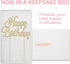 Happy Birthday Cake Topper - Premium Gold Metal, Sparkly Rhinestone Decoration Makes a Great Centerpiece