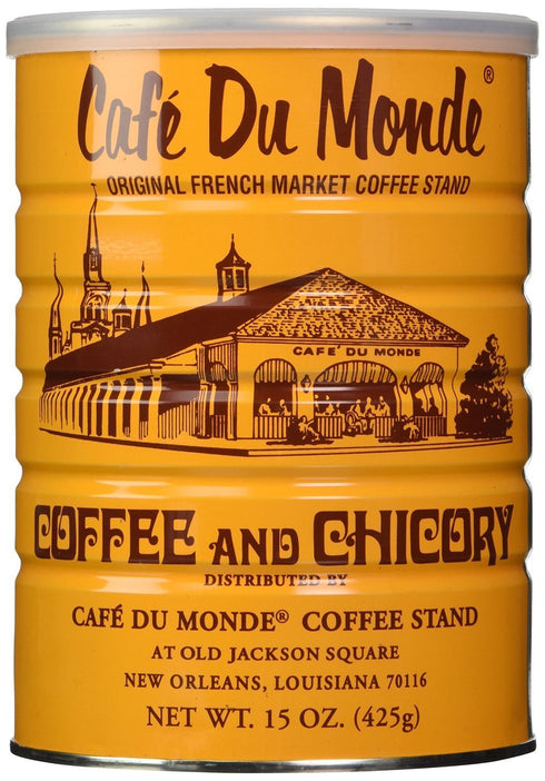 Cafe Du Monde 15 oz 13 oz, 2 Coffee and Chickory Bundle - New Orleans French Roast Assortment, Original and Piece