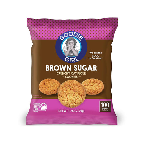 Packs 100 (24 Pack) Goodie Girl, Mini Brown Sugar Cookie Snack | Gluten Free, Peanut Free | Calories